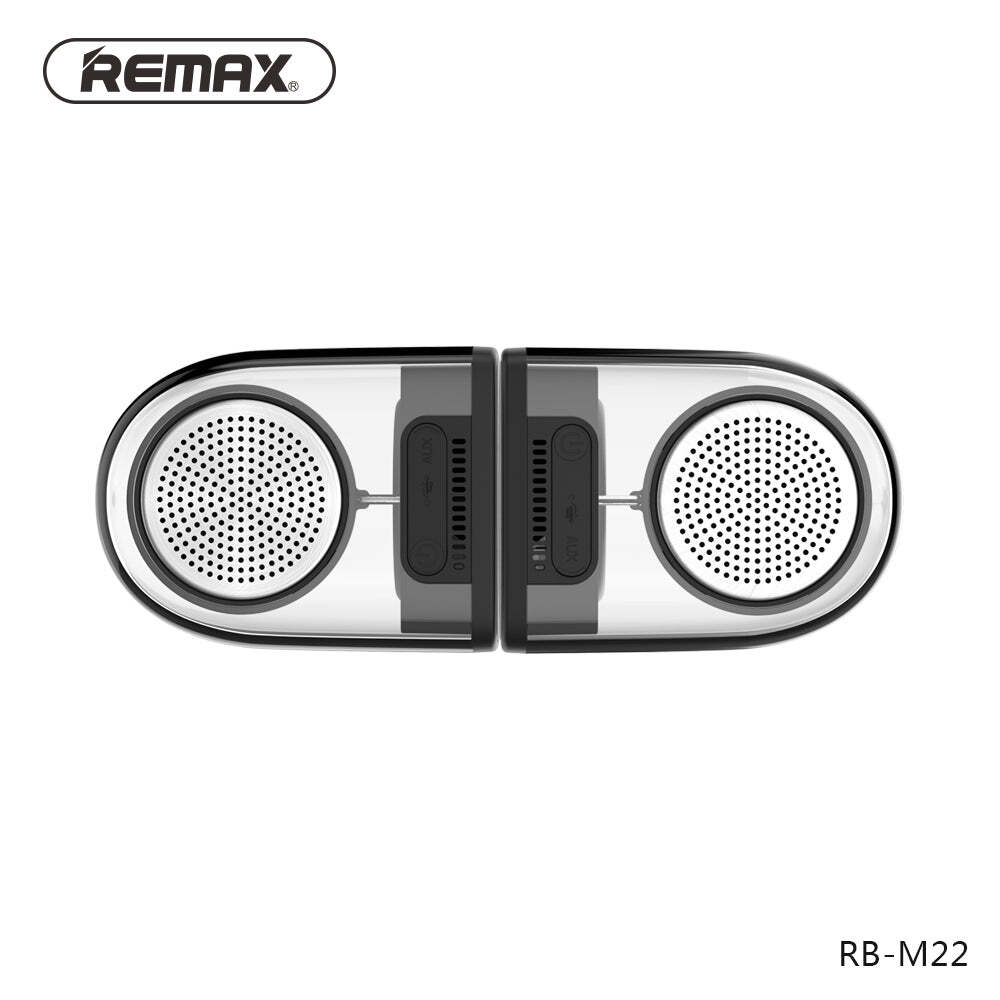 Portable Dual Wireless Magnetic Bluetooth Music Speakers - Transparent Remax