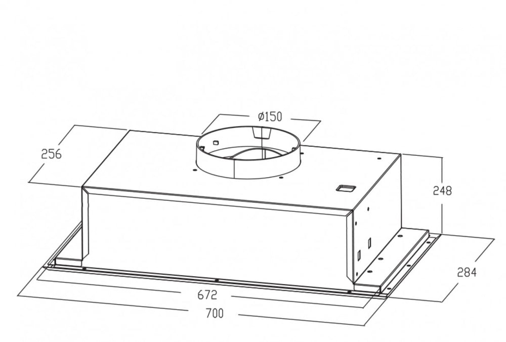 Kleenmaid Rangehood Fixed Undermount 700Mm Finished In S/Steel Rhuc91