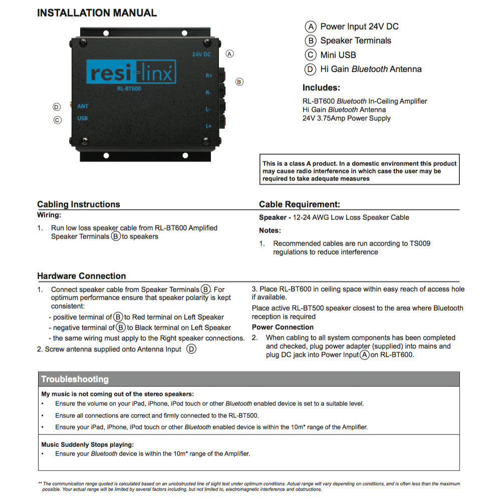 Professional Compact Amplifier With Bluetooth Receiver