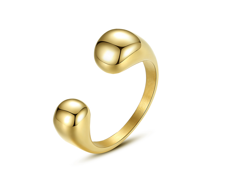 ORO BELLE Duality Gold Layered Ring
