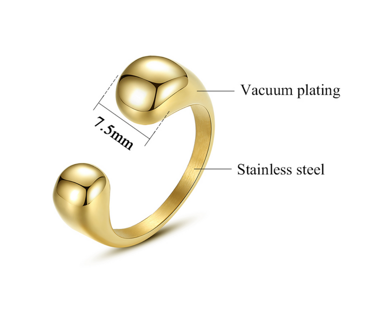 ORO BELLE Duality Gold Layered Ring