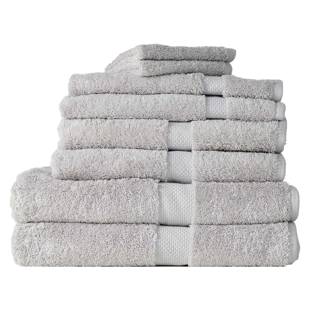 8pc Canningvale Royal Splendour Home Decor Bathroom Towel Set Silver