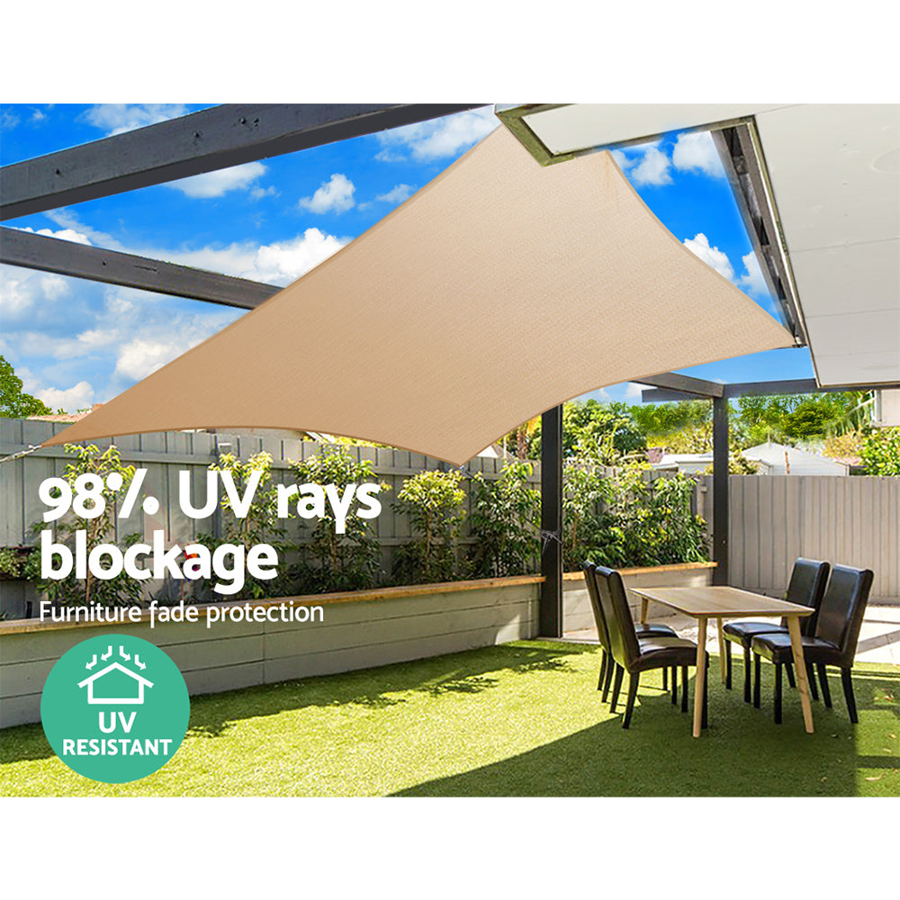 Instahut Sun Cloth Shadecloth Rectangle Canopy - 2x4M