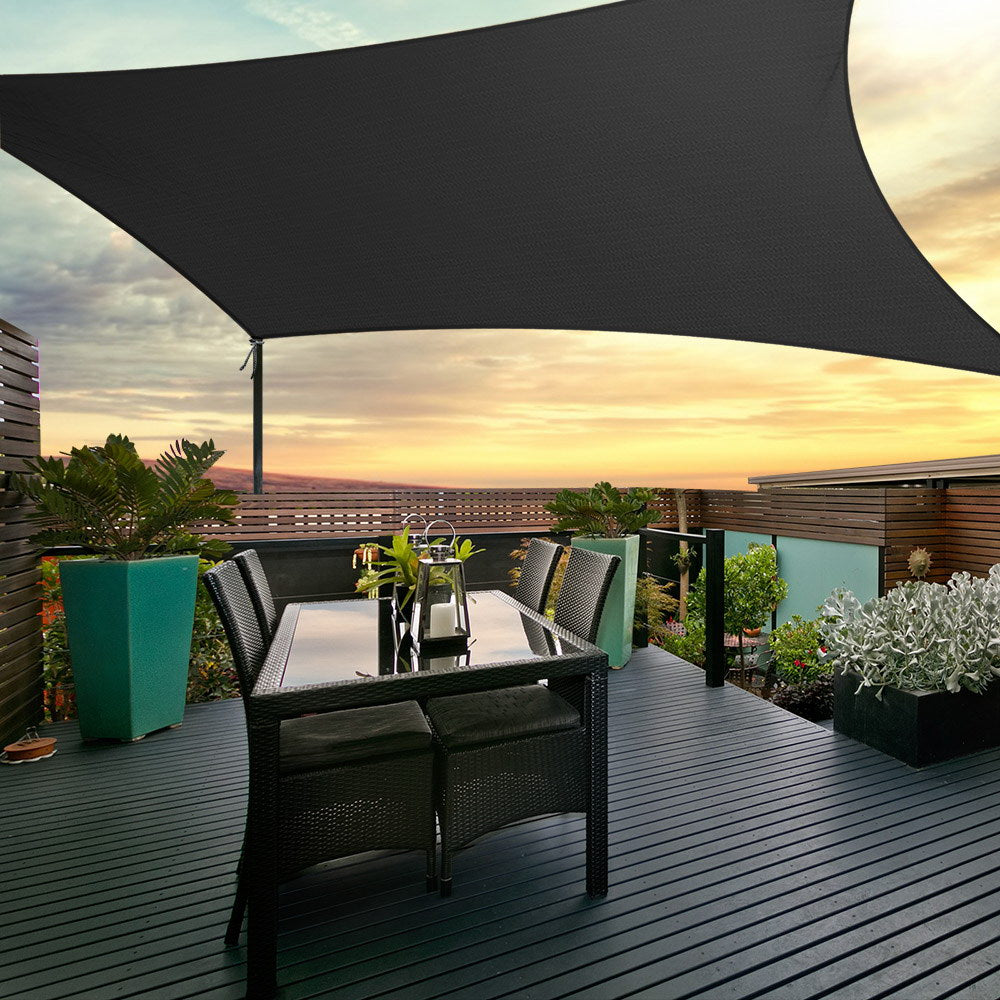 Instahut Sun Shadecloth 6x7M Black