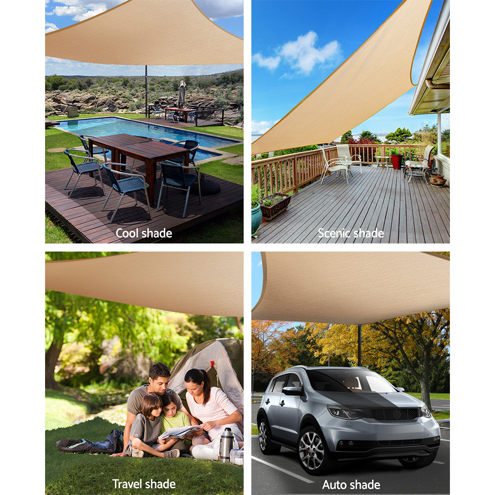 Instahut Waterproof Shade Sail 3x5M Rectangle