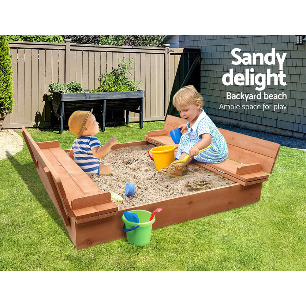 Keezi Kids Sandpit Toy Box w/ Seats