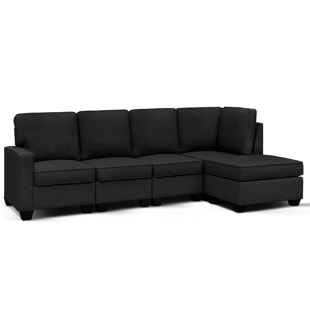 Artiss 5 Seater Sofa Lounge Set Dark Grey