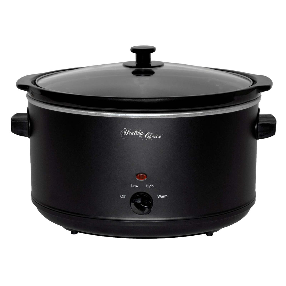 Healthy Choice 8L Slow Cooker (Black) Large Capacity Ceramic Pot, 300W