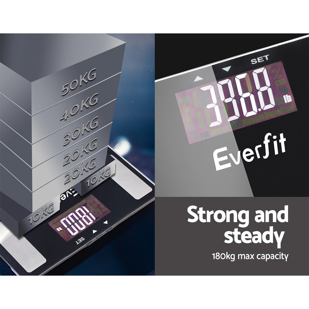 Everfit Digital Bluetooth Weight Scales 180CM Black