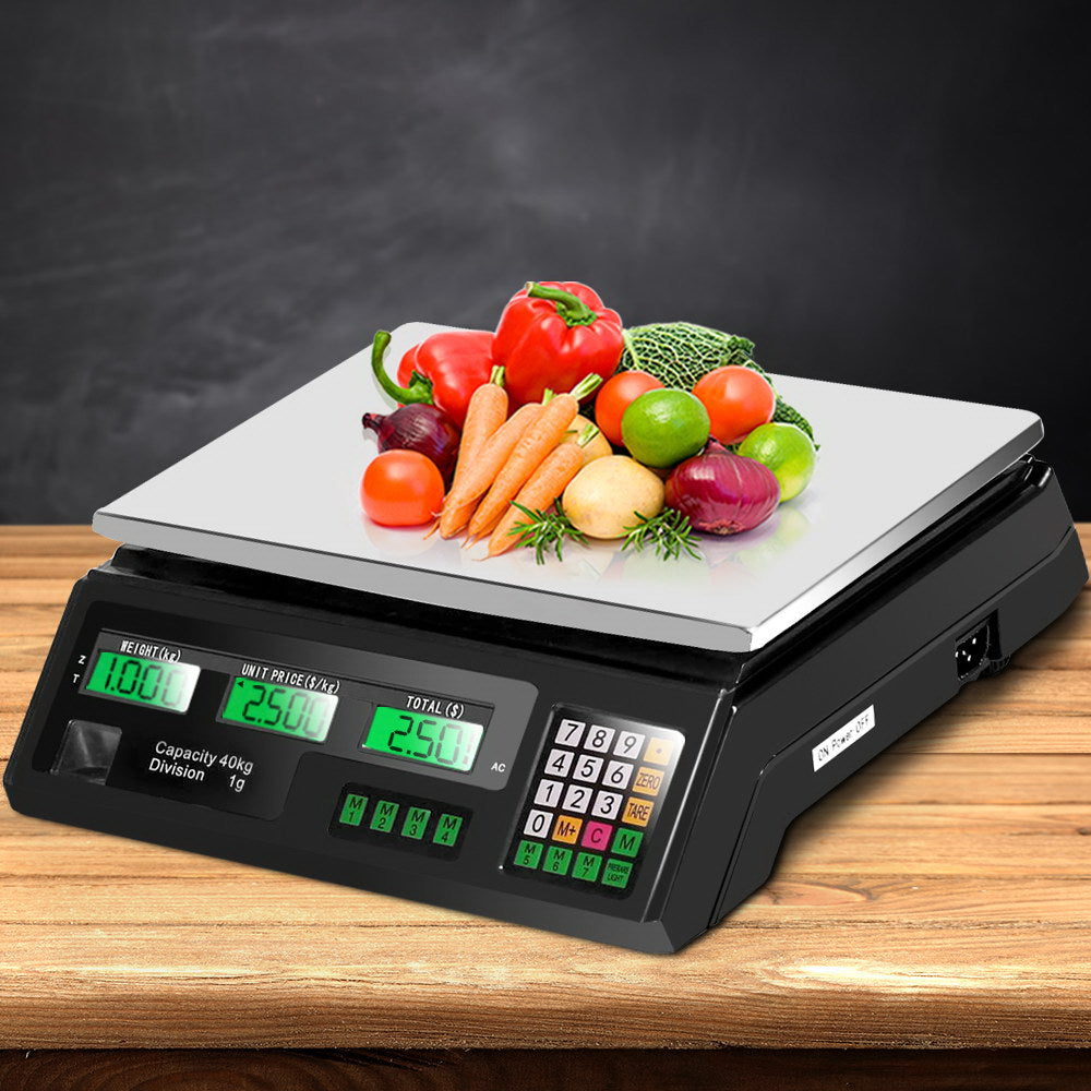 eMAJIN 40KG Digital Kitchen Scale Black