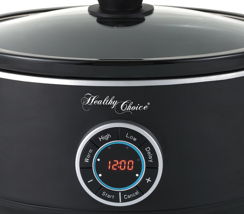 Healthy Choice 6.5L Digital Slow Cooker w/ Ceramic Pot, 300W, LED, 3 Programs