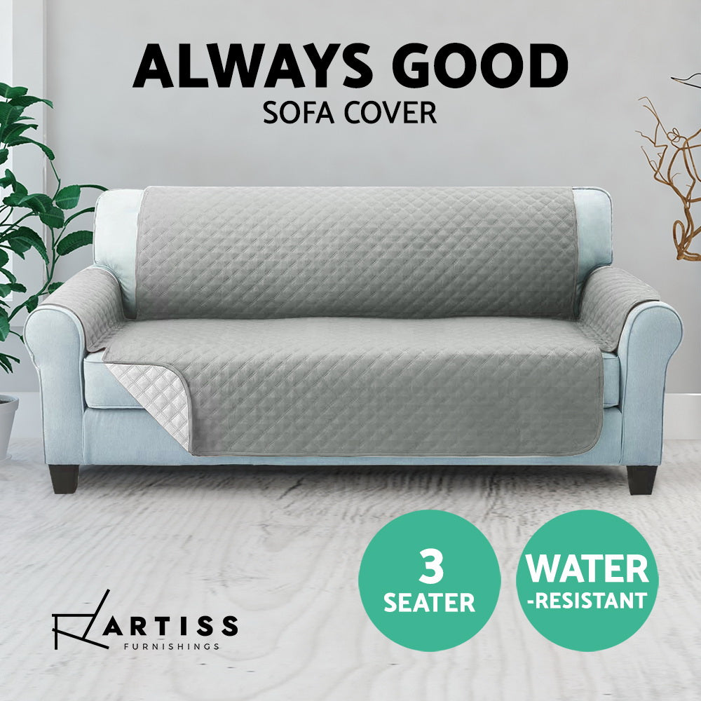 Artiss 3 Seater Sofa Cover Grey