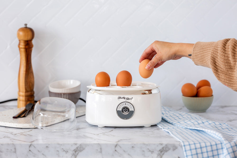 Healthy Choice Electric Egg Steamer, Fits 7 Eggs &amp; Cooked Perfectly