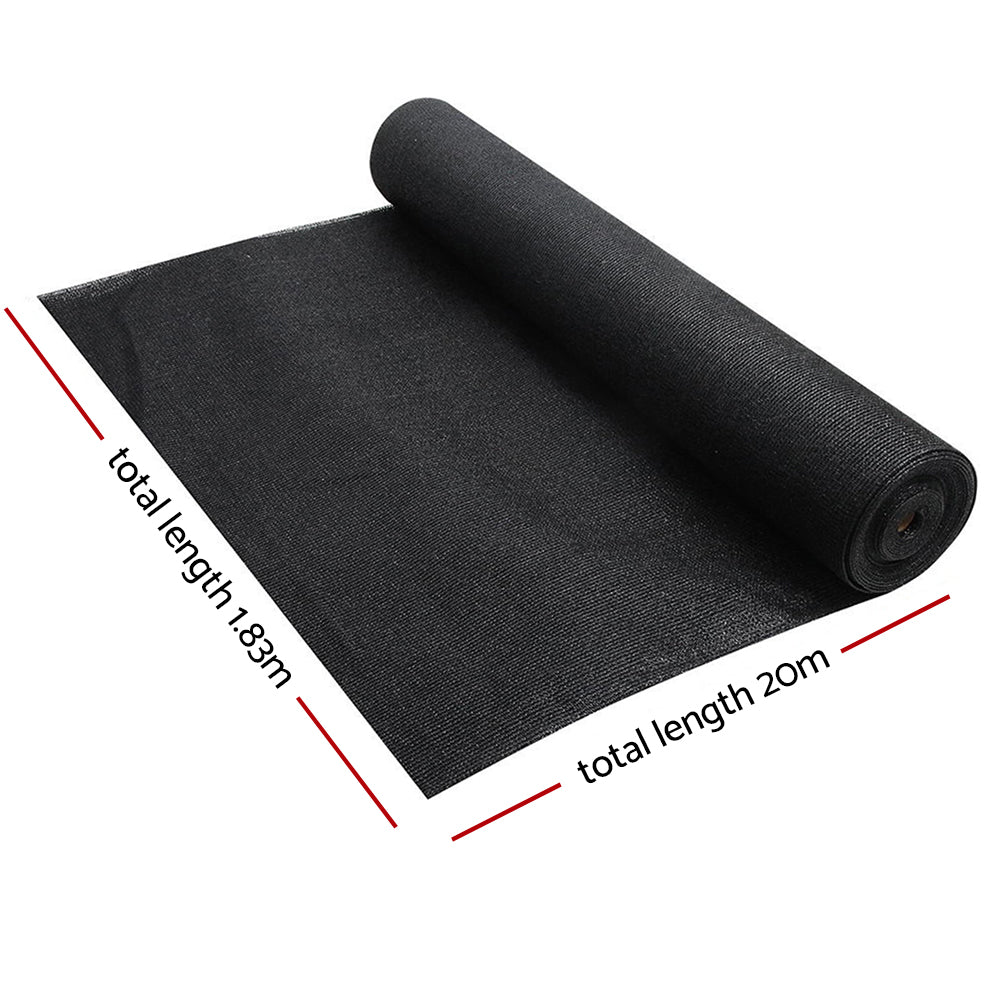 Instahut 1.83 x 20M Shade Sail - Black