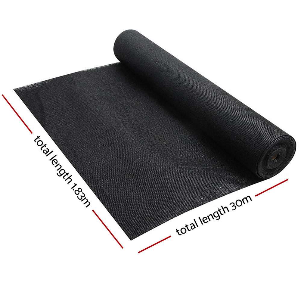 Instahut 1.83 x 30M Shade Sail - Black