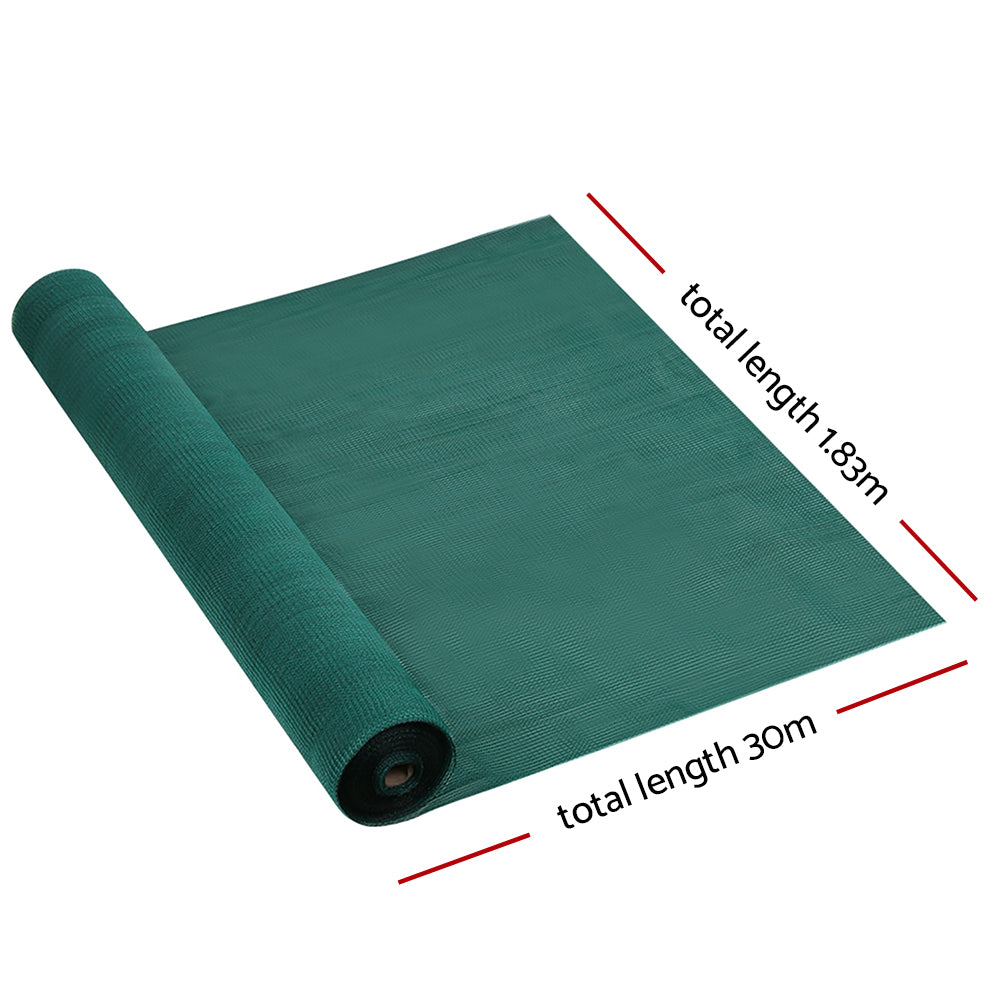 Instahut 1.83 x 30M 30% UV Shade Sail - Green