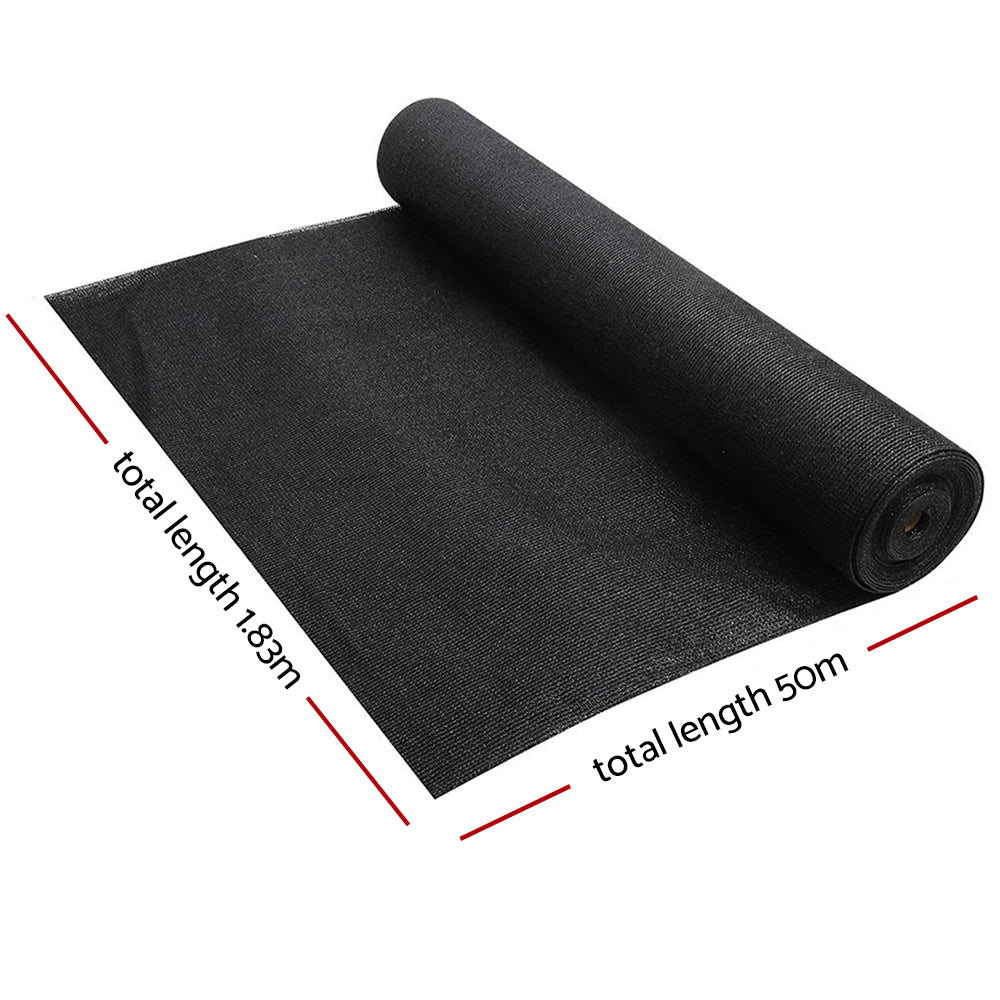 Instahut 1.83 x 50M UV Shade Sail - Black