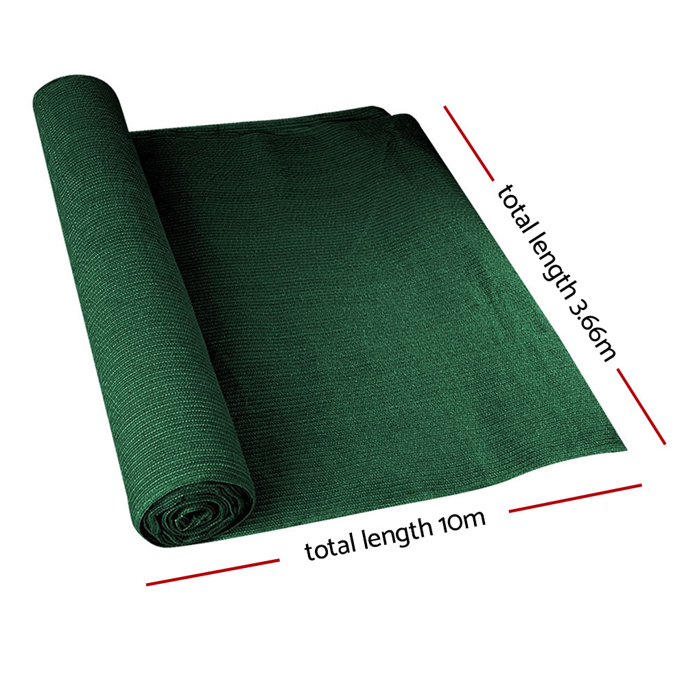 Instahut 3.66x10M Shade Sail with 90% UV Sun Shade - Green