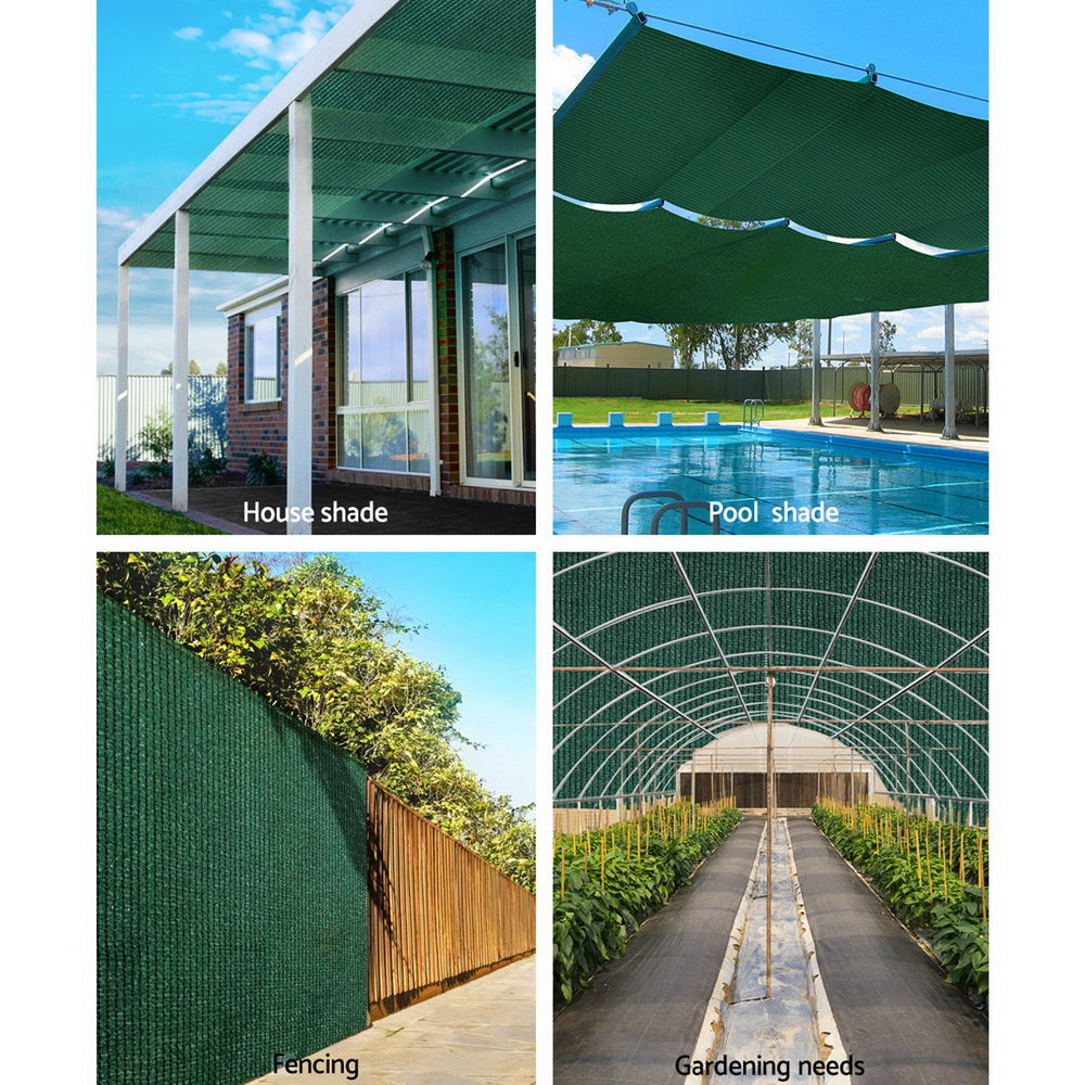 Instahut 3.66x10M Shade Sail with 90% UV Sun Shade - Green