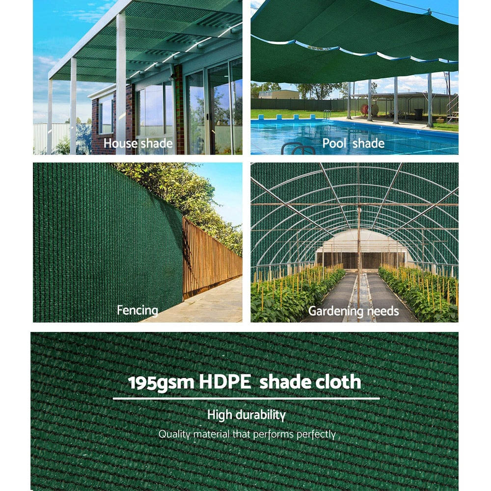 Instahut 3.66x20M Shade Sail with 90% UV Sun Shade - Green