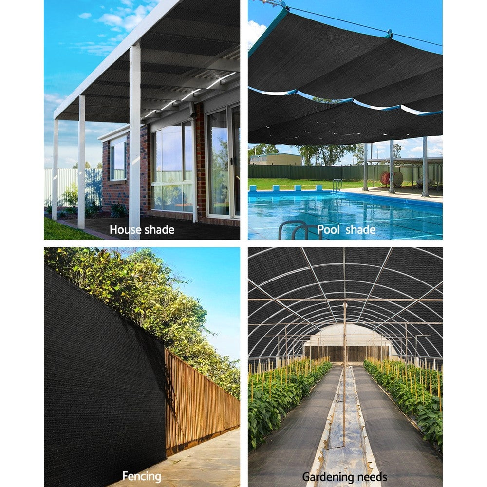 Instahut 3.66 x 30M UV Shade Sail - Black