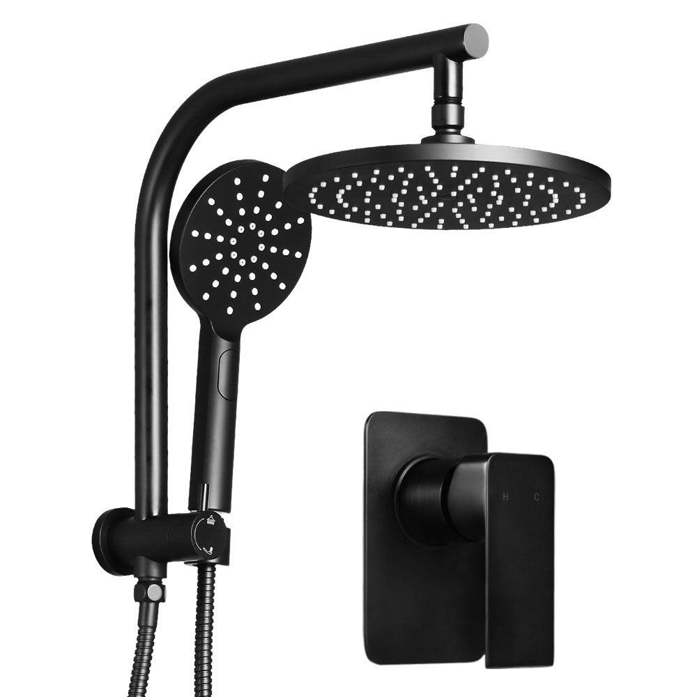 Cefito WELS 9&#39;&#39; Rain Shower Head Mixer Round Black