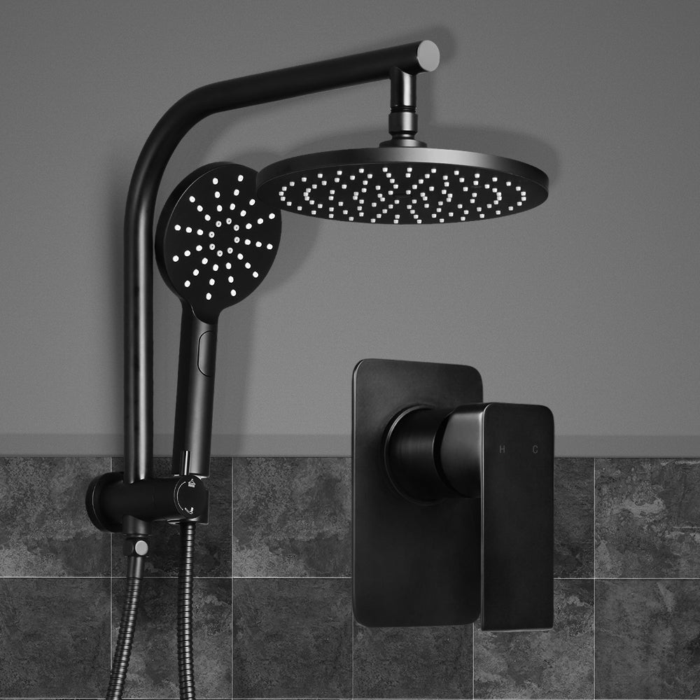 Cefito WELS 9&#39;&#39; Rain Shower Head Mixer Round Black