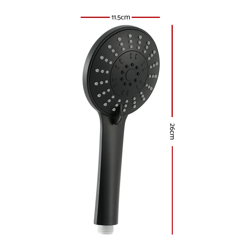 Handheld Shower Head 4.5 5 Modes Round Black