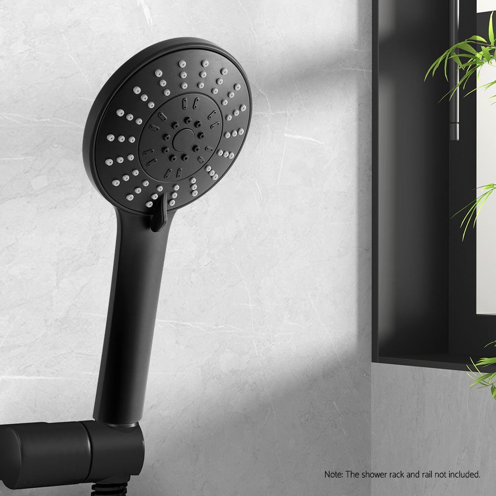 Handheld Shower Head 4.5 5 Modes Round Black