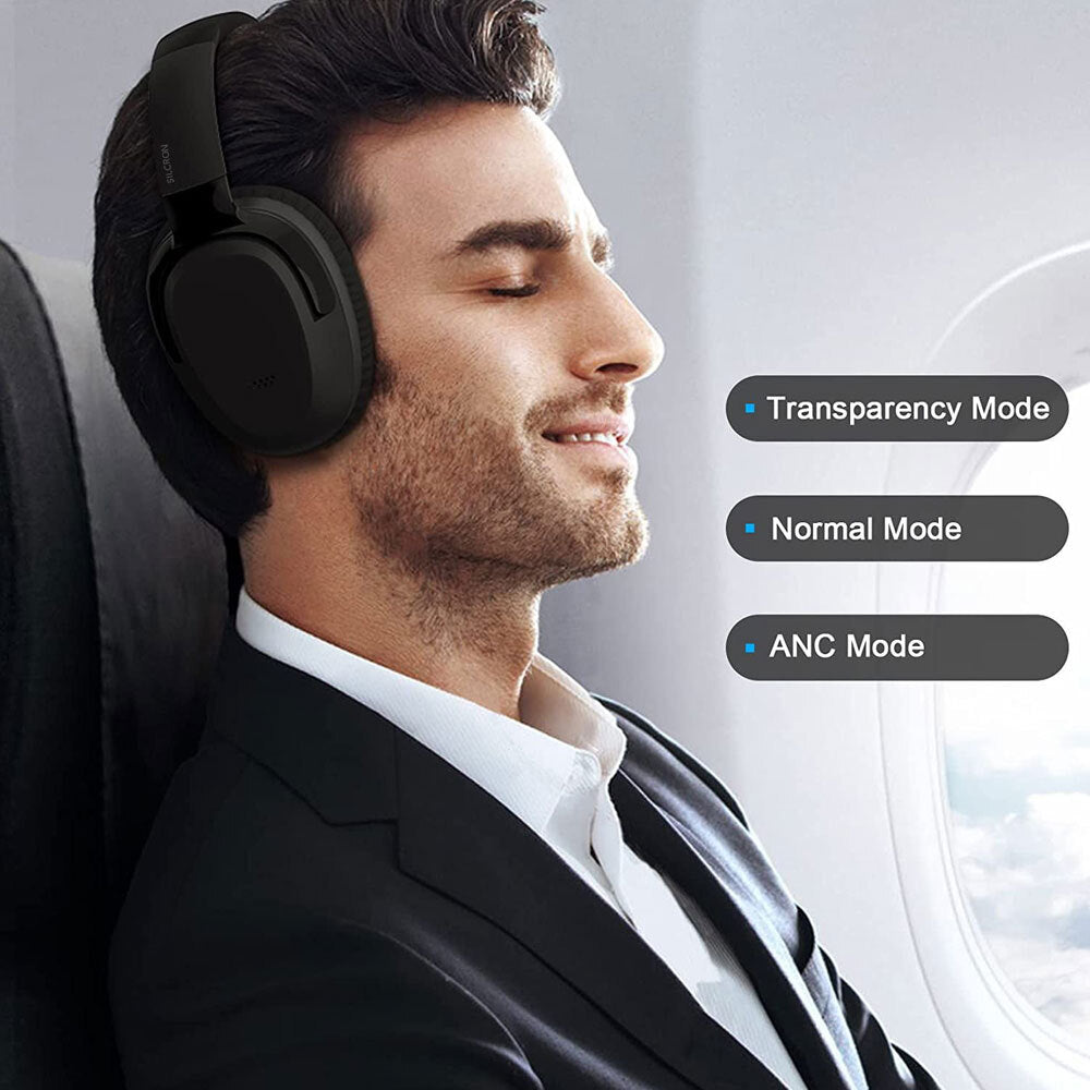 Silcron Active Noise Cancelling Headphones 40H Playtime - Black