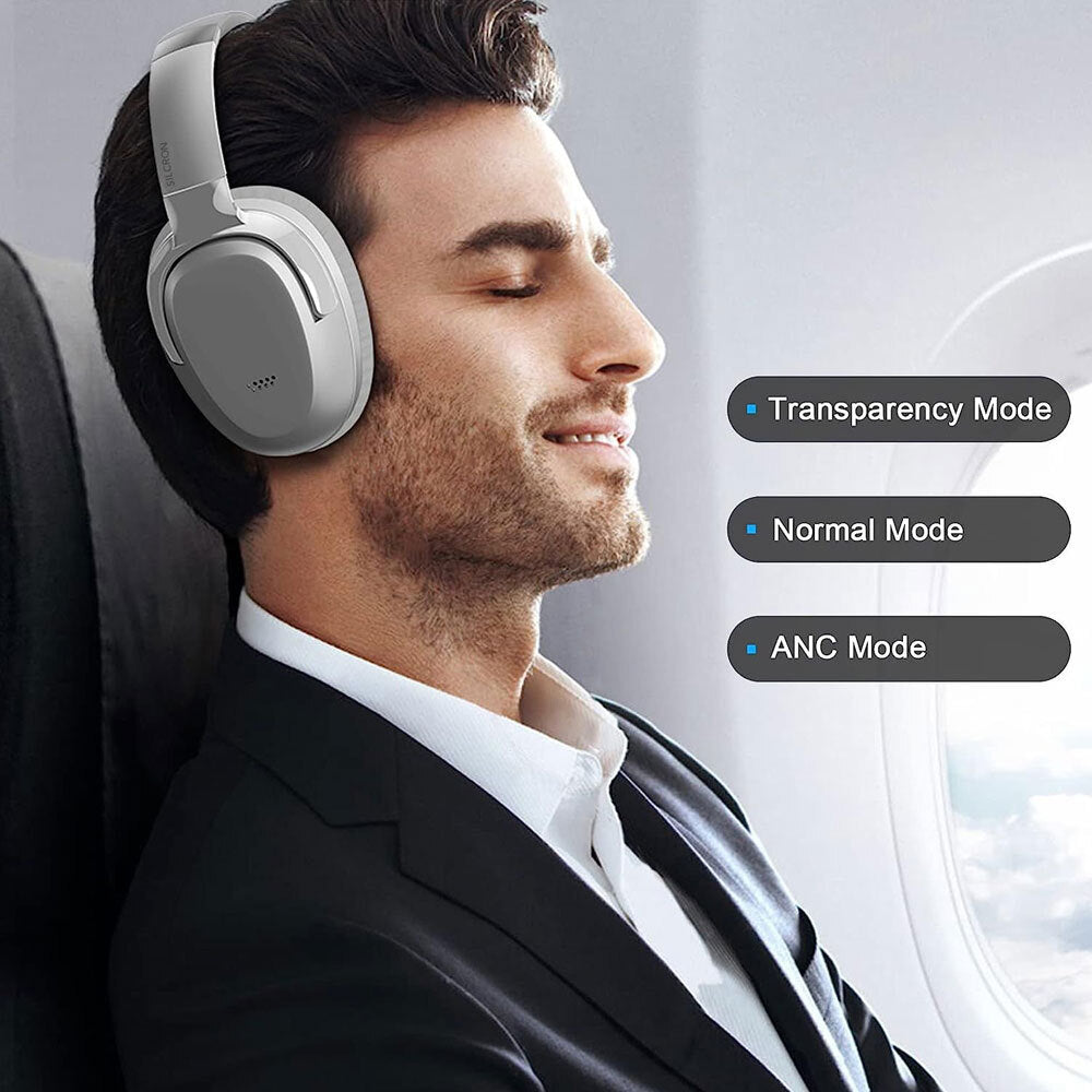 Silcron Active Noise Cancelling Headphones 40H Playtime - White