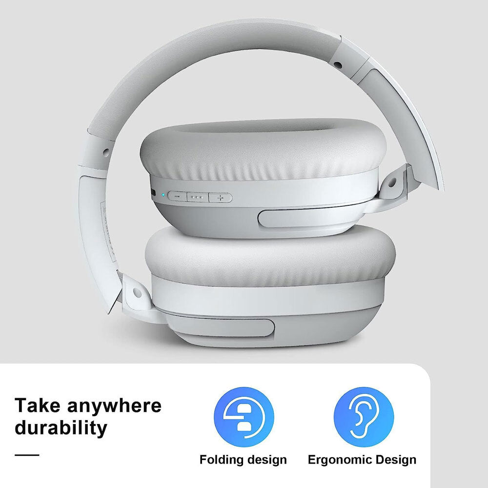 Silcron Active Noise Cancelling Headphones 40H Playtime - White