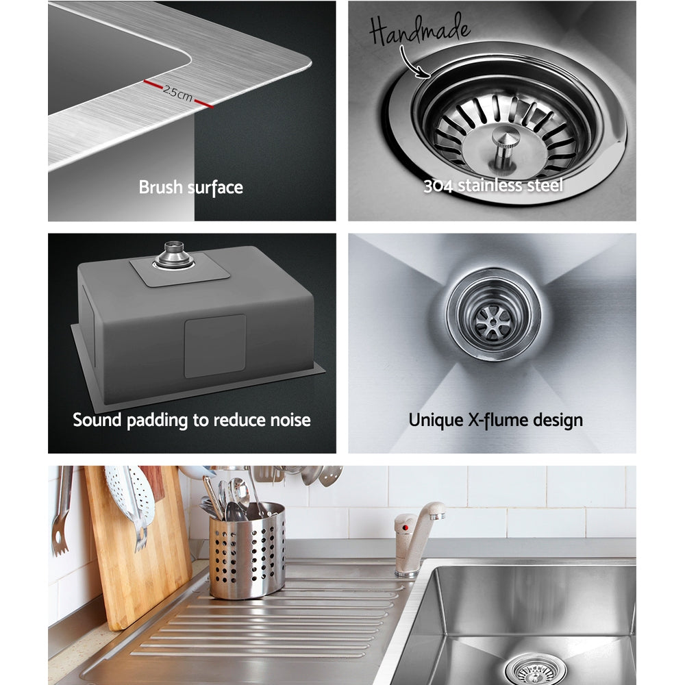 Cefito Stainless Steel Kitchen Sink Silver 60cm x 45cm