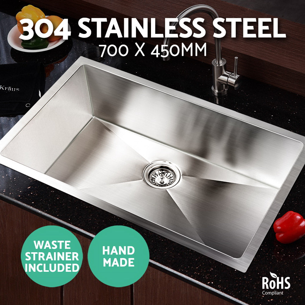 Cefito Stainless Steel Kitchen Sink Silver 70cm x 45cm