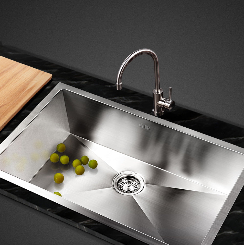 Cefito Stainless Steel Kitchen Sink Silver 70cm x 45cm