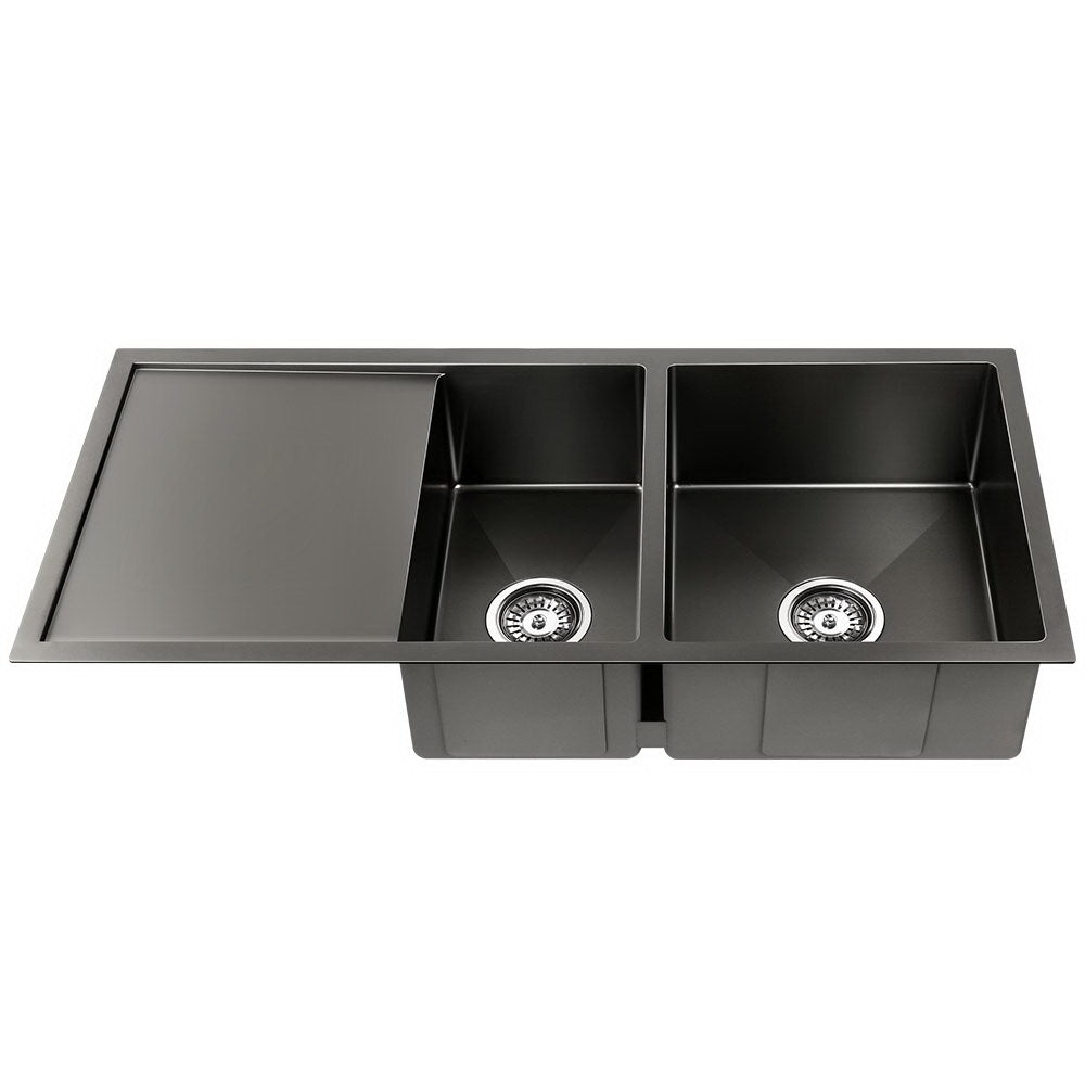 Cefito Stainless Steel Kitchen Sink Black 100cm x 45cm