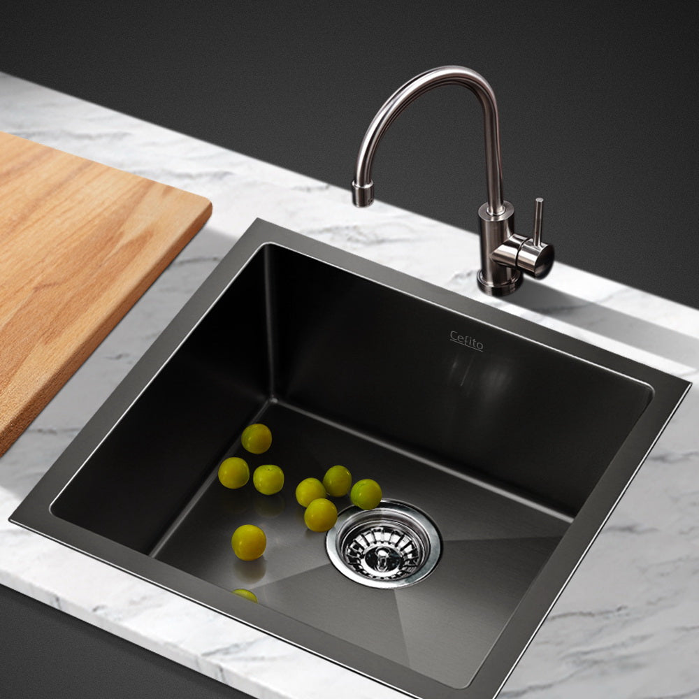 Cefito Stainless Steel Kitchen Sink Black 51cm x 45cm