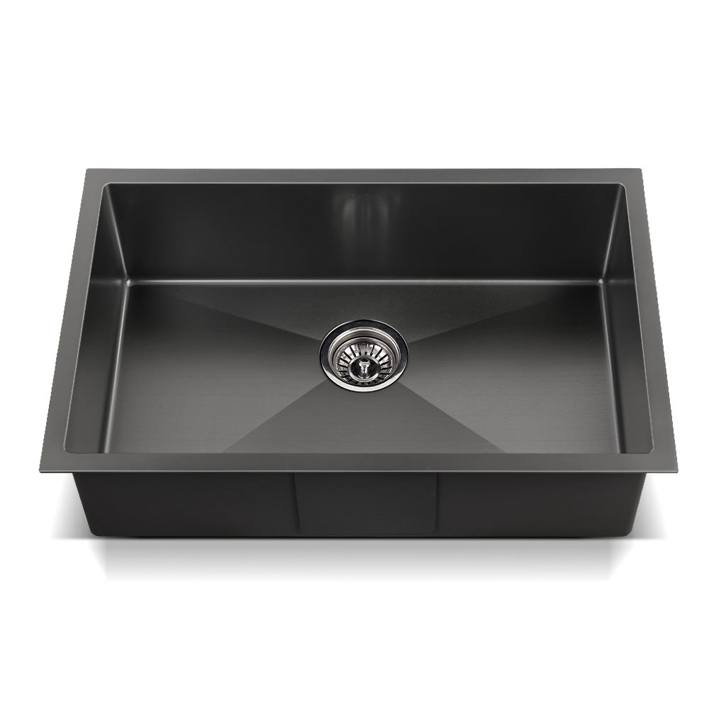 Cefito Stainless Steel Kitchen Sink Black 70cm x 45cm