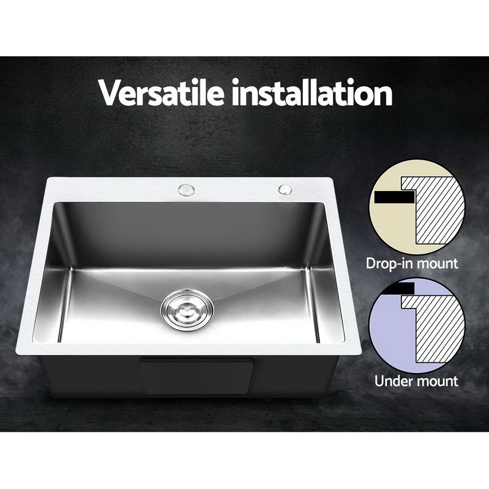 Cefito Stainless Steel Kitchen Sink Flush/Drop-in Silver 55cm x 45cm