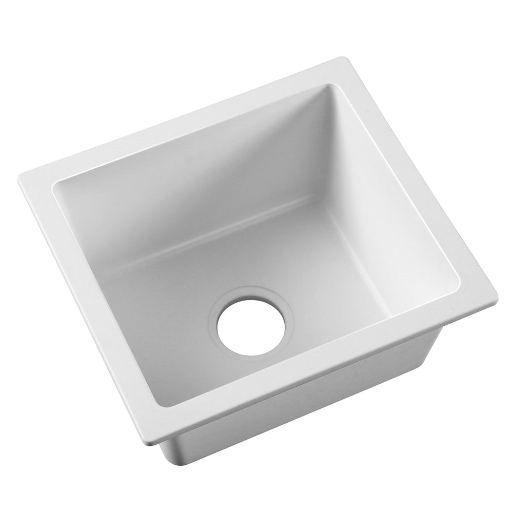 Cefito Stone Kitchen Sink Granite Basin White 460X410MM