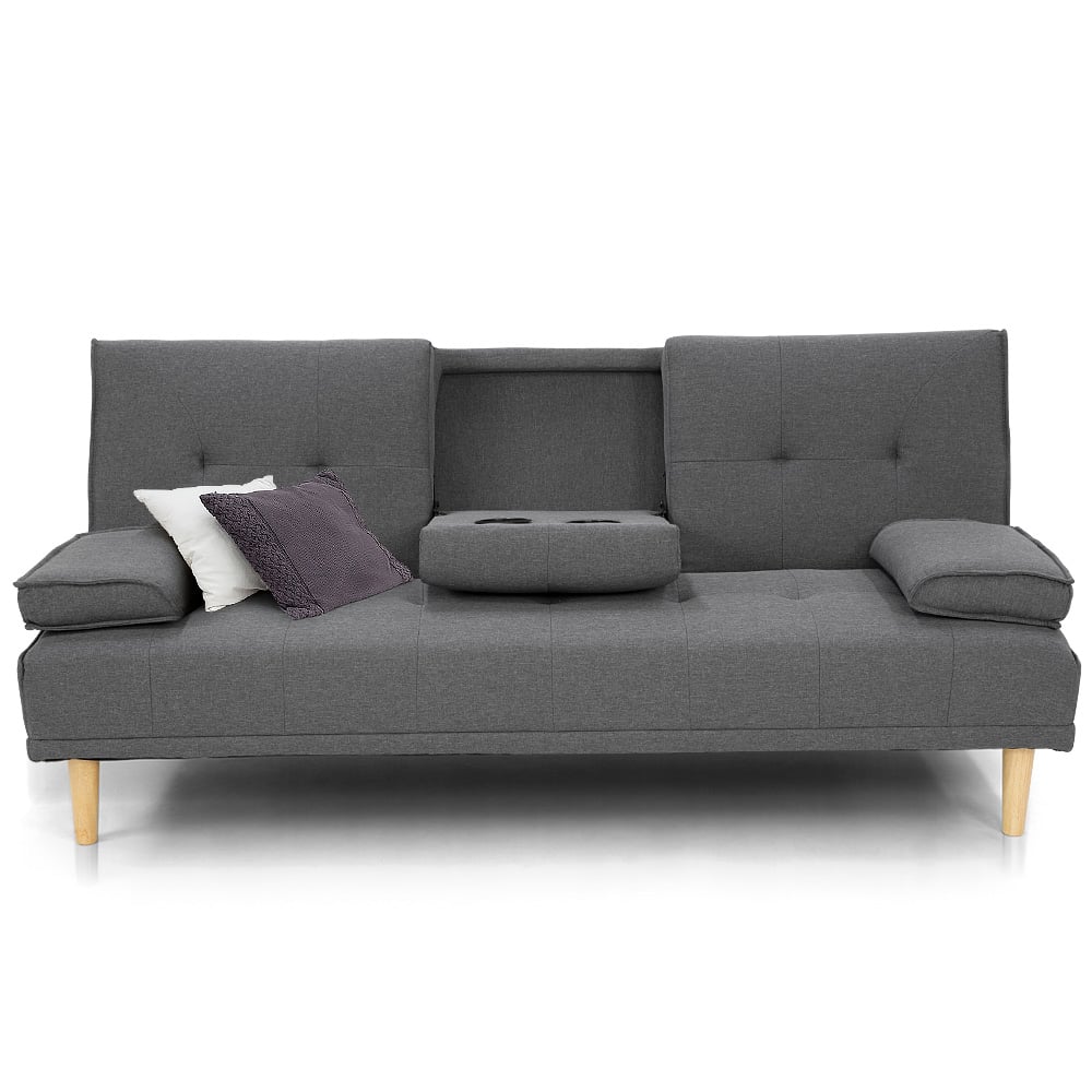 Sarantino  Marseille Linen Sofa Bed - Dark Grey