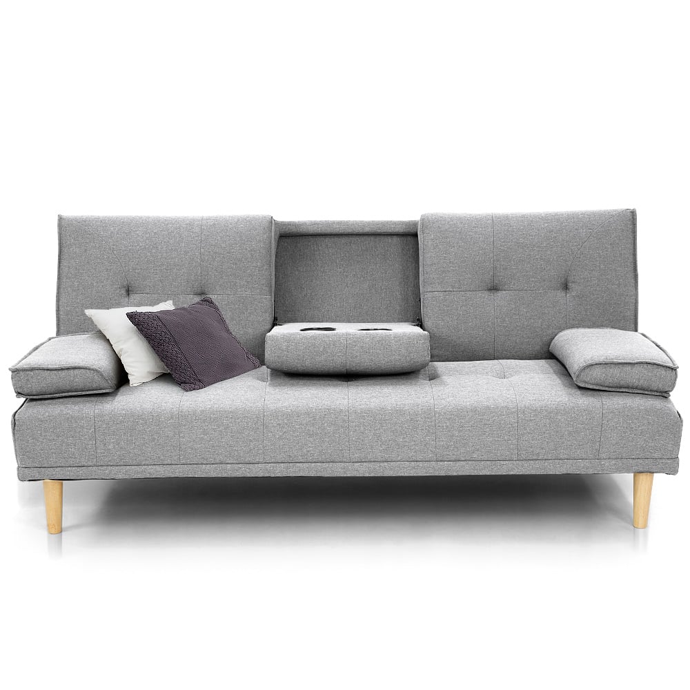 Sarantino  Marseille Linen Sofa Bed - Light Grey