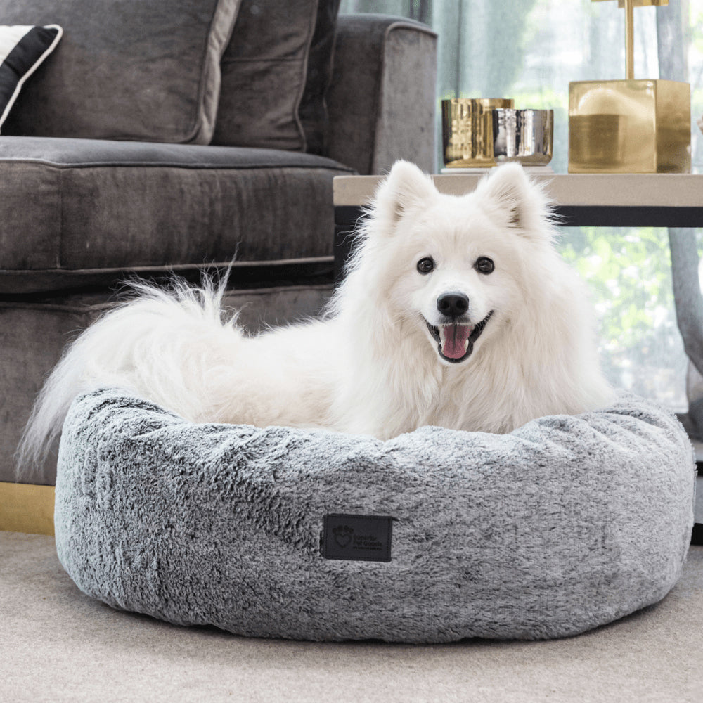 Superior Pet Goods Harley Artic Faux Fur Pet Dog Bed Large