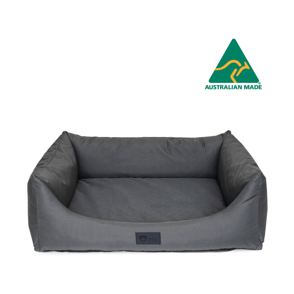 Superior Pet Goods High Side Hideout Ortho Jungle Grey Small Pet/Dog Bed