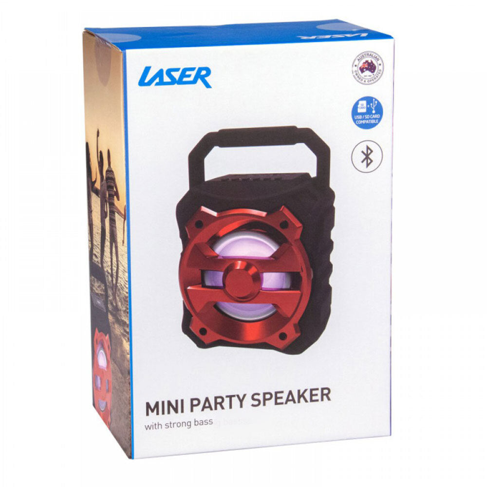 Laser Bluetooth Mini Party Speaker - Red