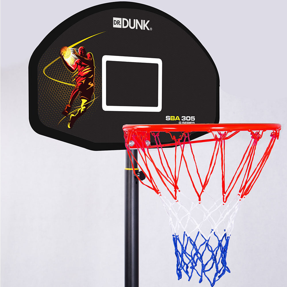 Dr.Dunk Basketball Hoop Stand System Portable 2.1m Height Adjustable Net Ring Kids Toy