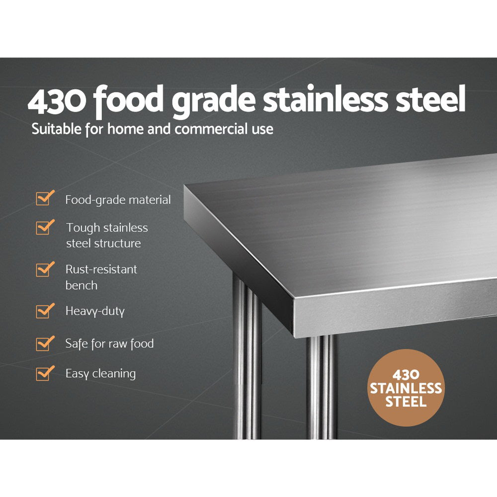 Cefito 430 Stainless Steel Kitchen Benches 121.9cmx61cm