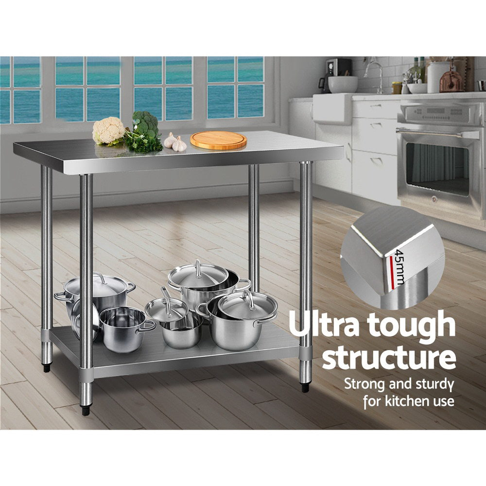 Cefito 430 Stainless Steel Kitchen Benches 121.9cmx61cm