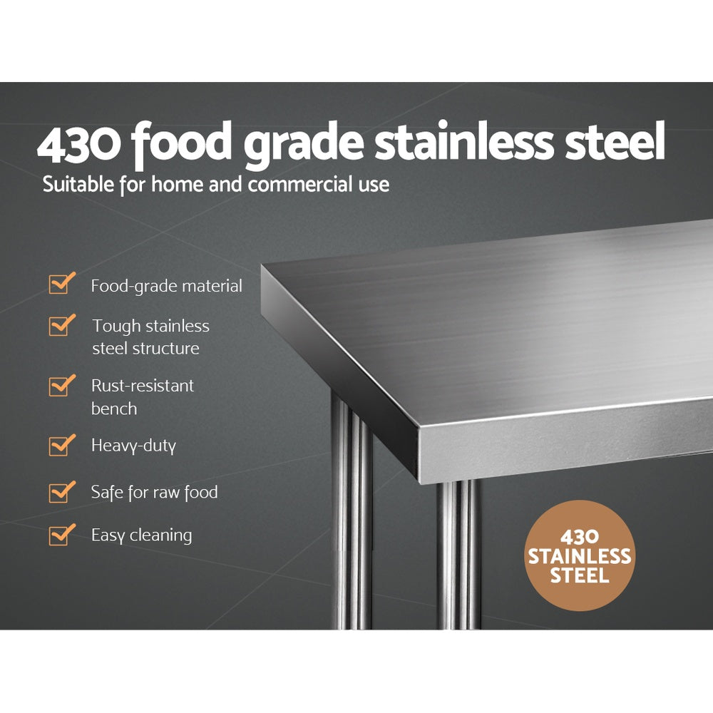 Cefito 430 Stainless Steel Kitchen Benches 152.4cmx61cm