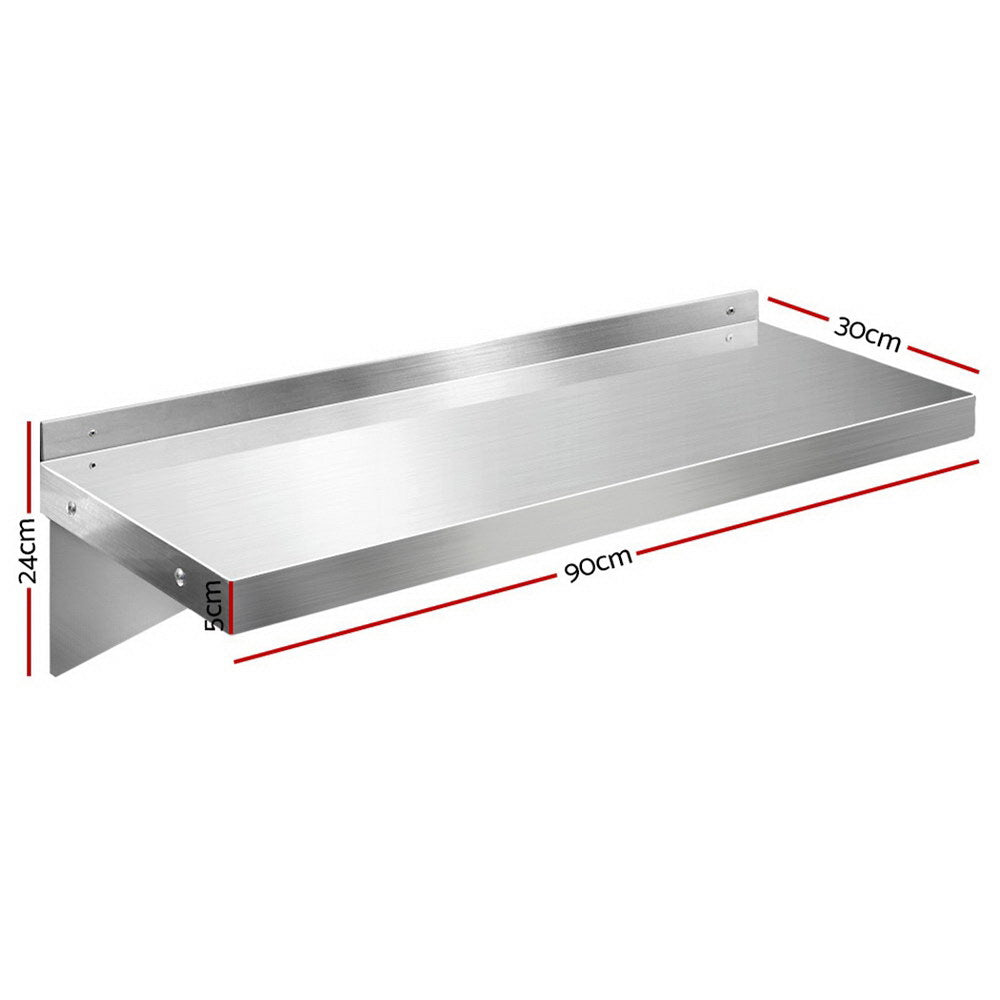 Cefito Stainless Steel Wall Shelf 900mm